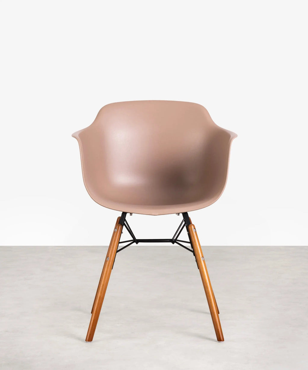 Chaise en Polypropylène et Bois avec Accoudoirs Elon Arms
