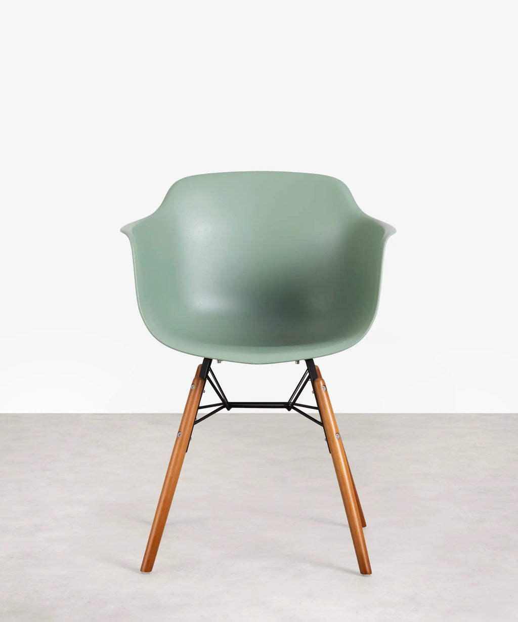 Chaise en Polypropylène et Bois avec Accoudoirs Elon Arms