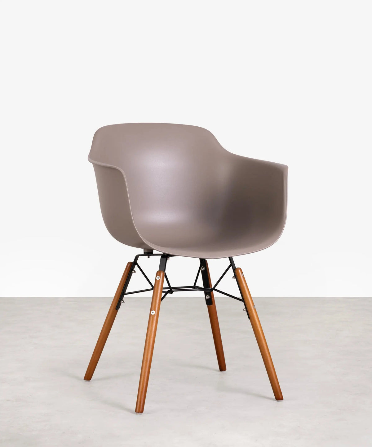 Chaise en Polypropylène et Bois avec Accoudoirs Elon Arms