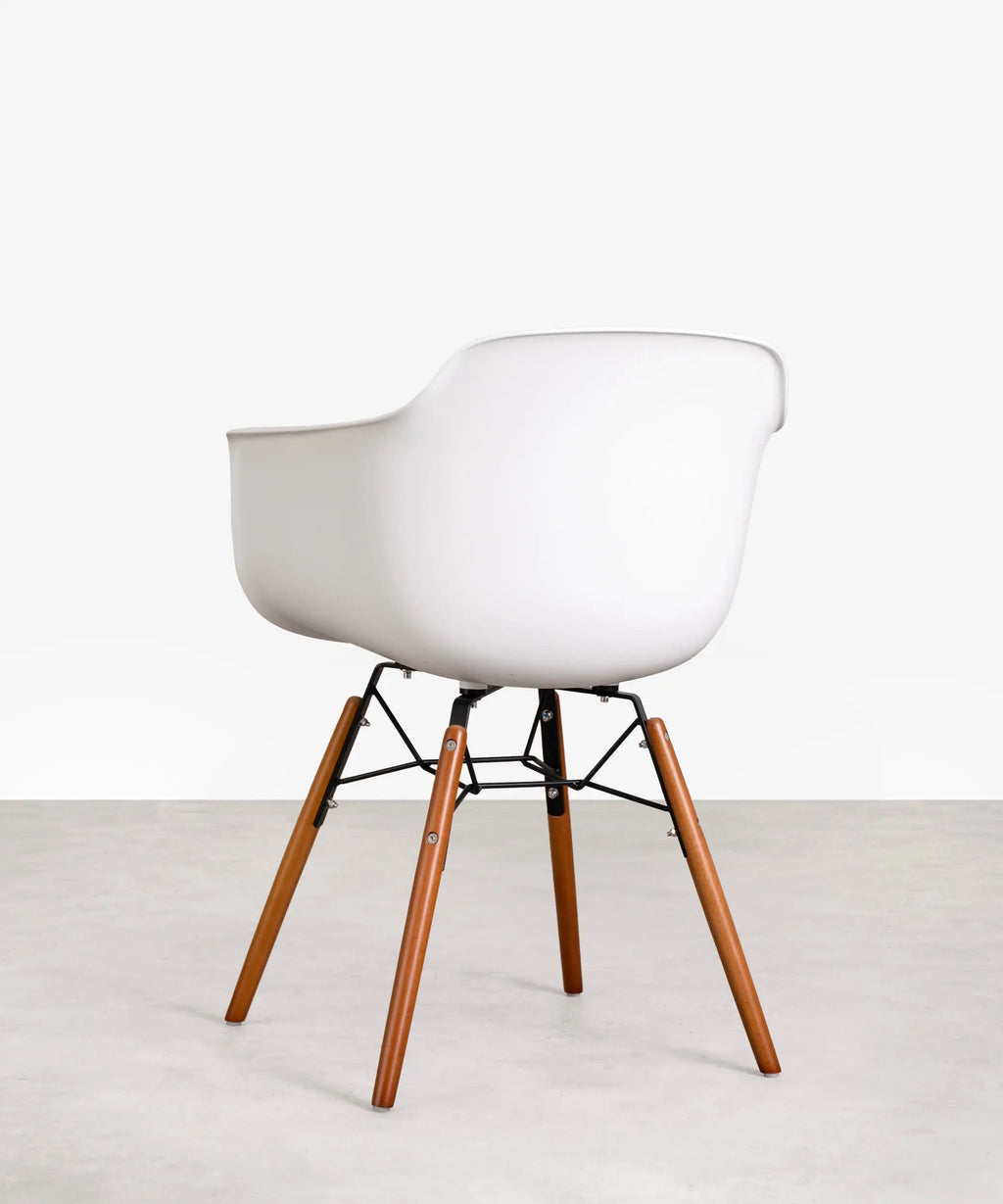 Chaise en Polypropylène et Bois avec Accoudoirs Elon Arms