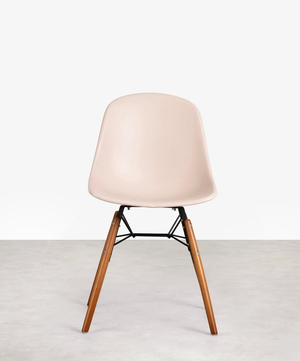 Chaise de salle à manger en polypropylène et bois Elon