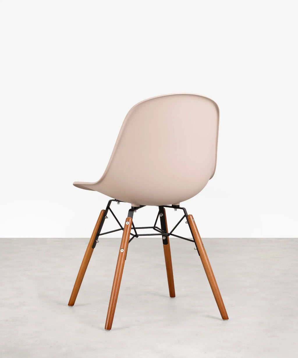 Chaise de salle à manger en polypropylène et bois Elon