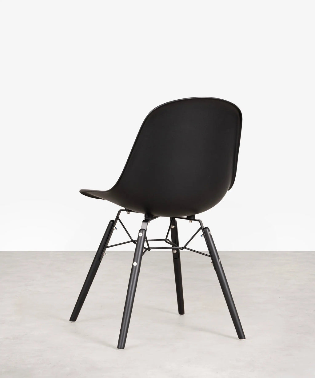 Chaise de salle à manger en polypropylène et bois Elon