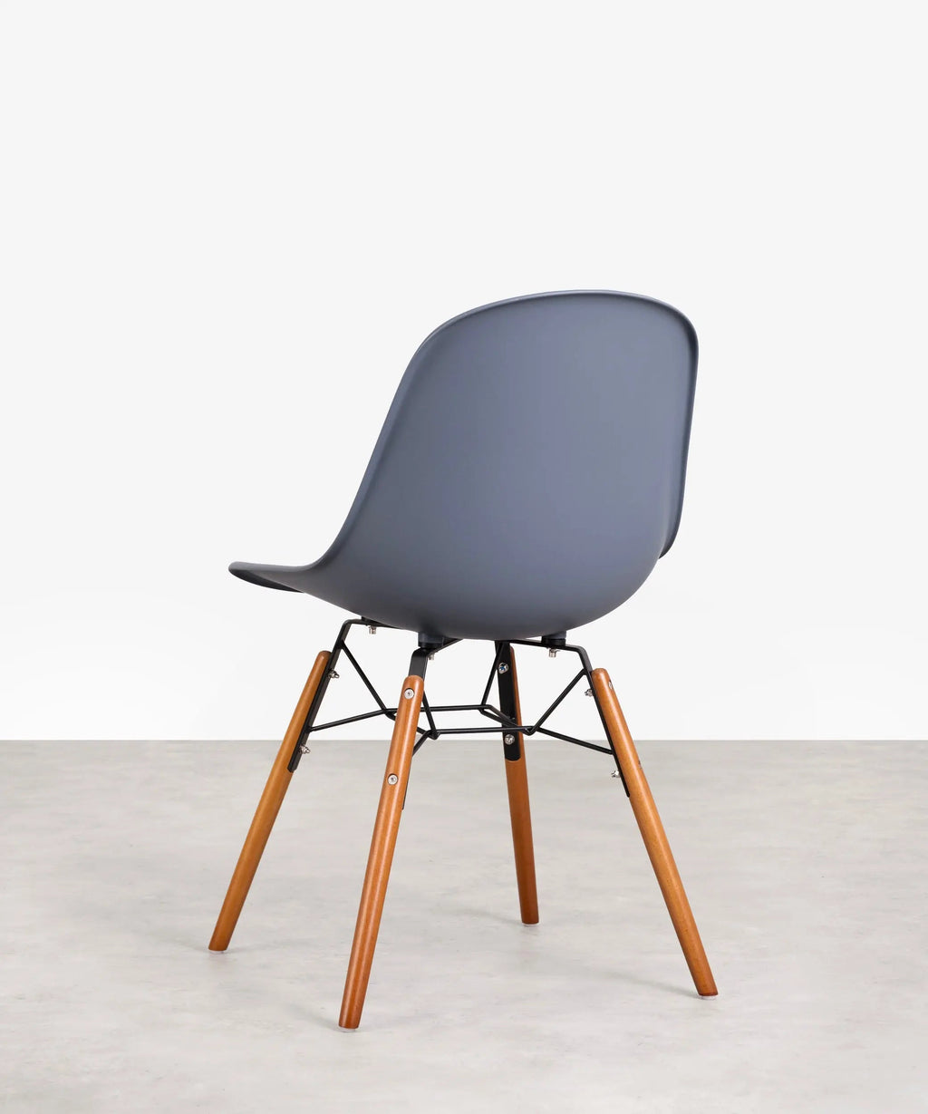 Chaise de salle à manger en polypropylène et bois Elon