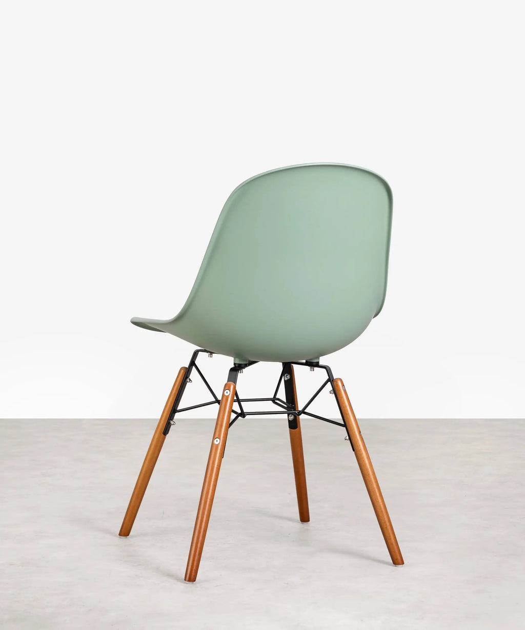 Chaise de salle à manger en polypropylène et bois Elon