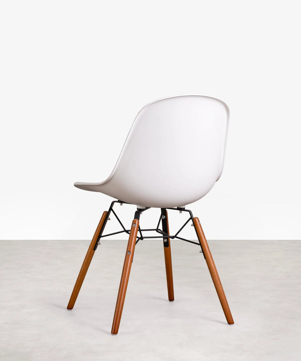Chaise de salle à manger en polypropylène et bois Elon