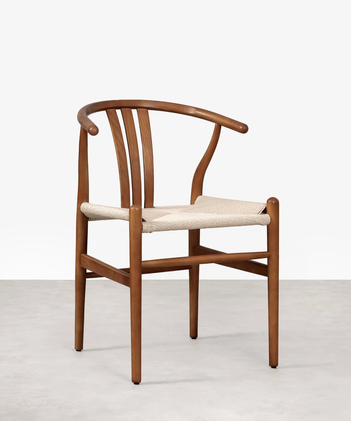 Chaise de salle à manger en bois et corde tressée Leena