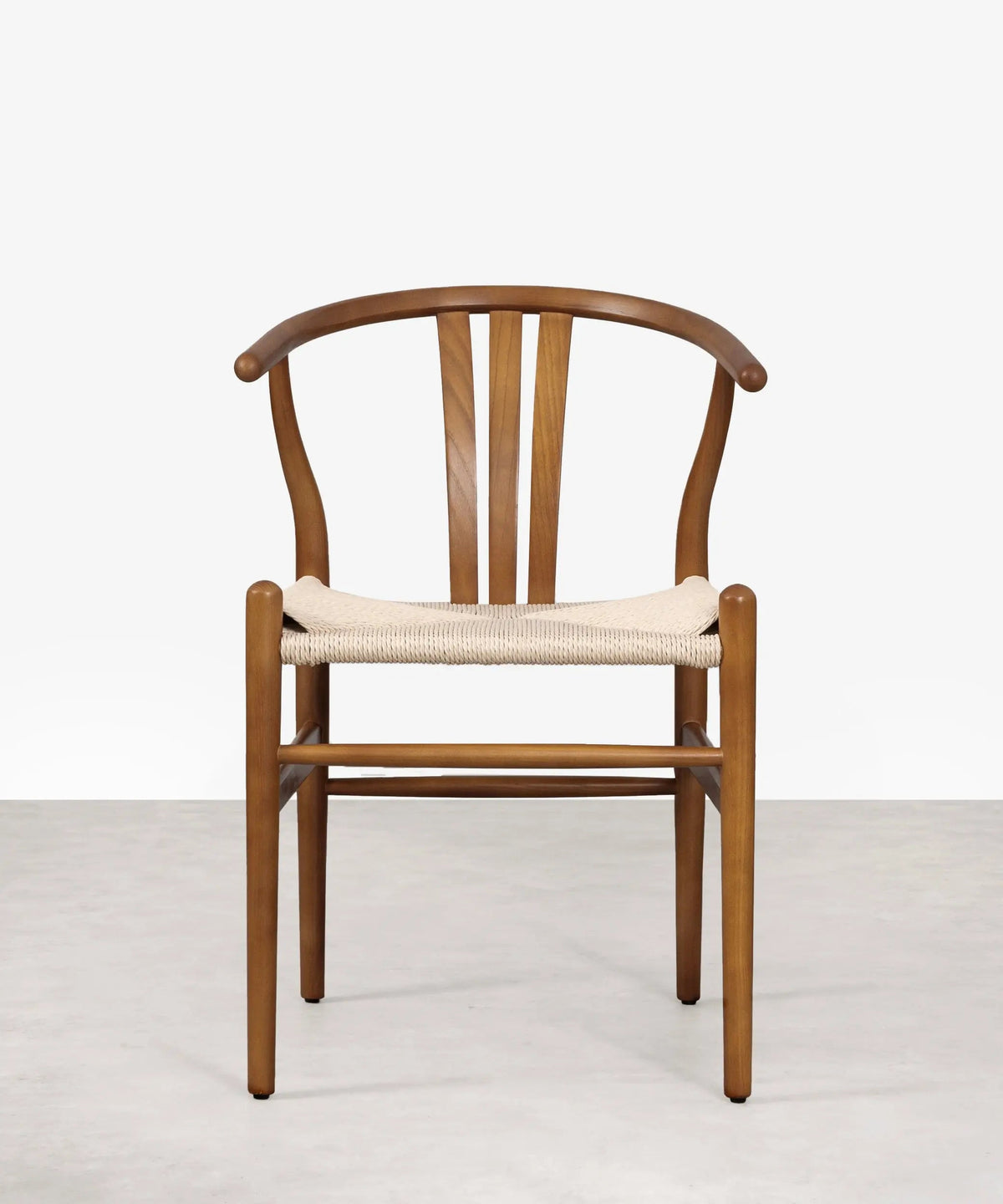 Chaise de salle à manger en bois et corde tressée Leena