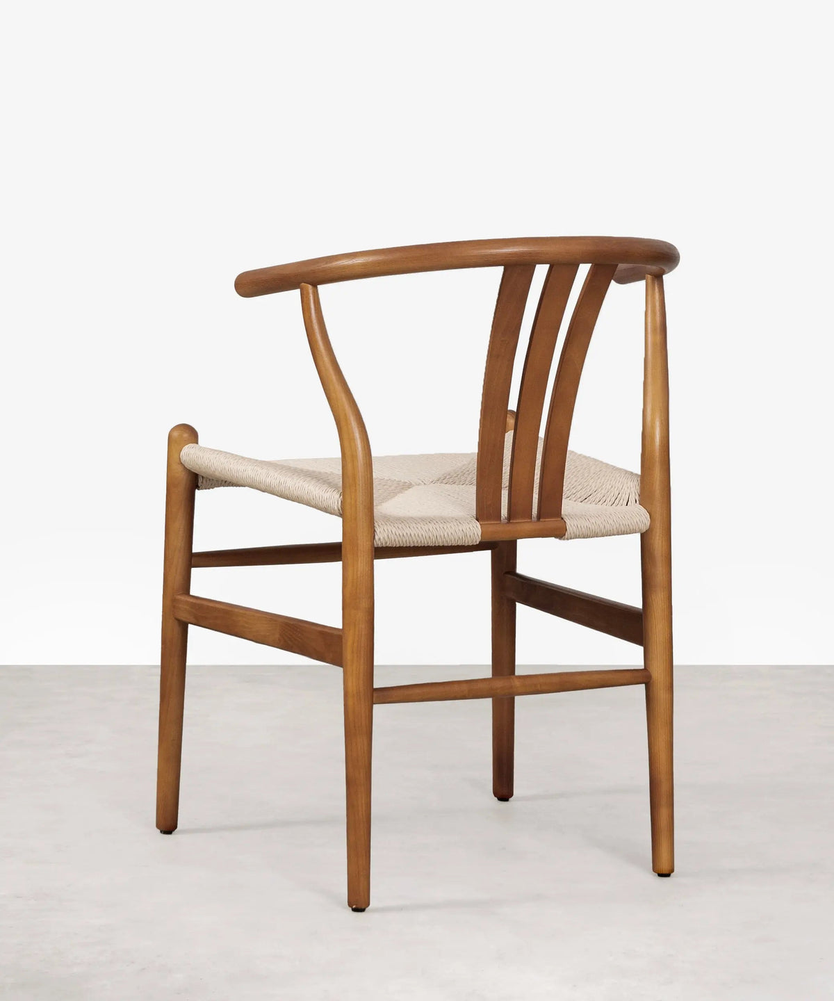 Chaise de salle à manger en bois et corde tressée Leena
