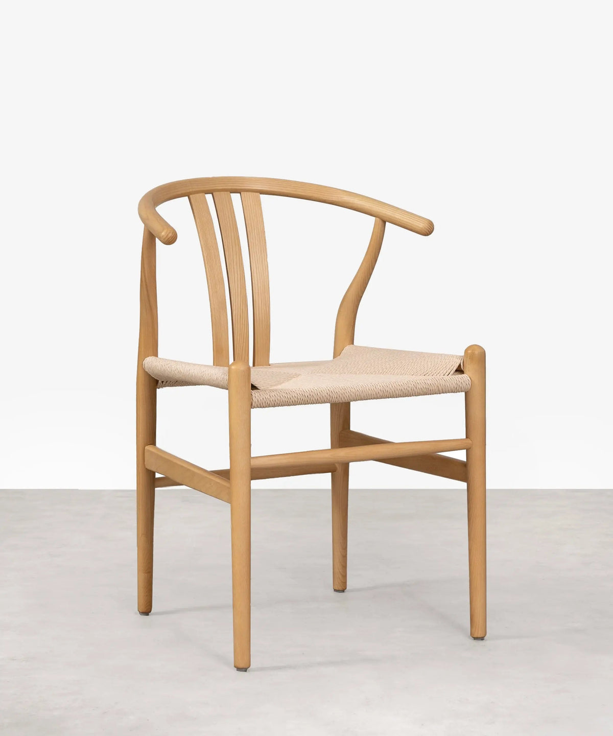 Chaise de salle à manger en bois et corde tressée Leena