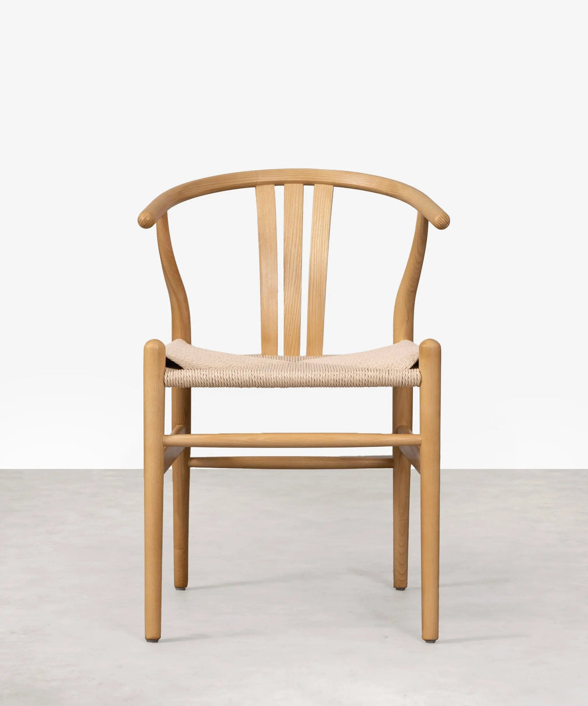 Chaise de salle à manger en bois et corde tressée Leena