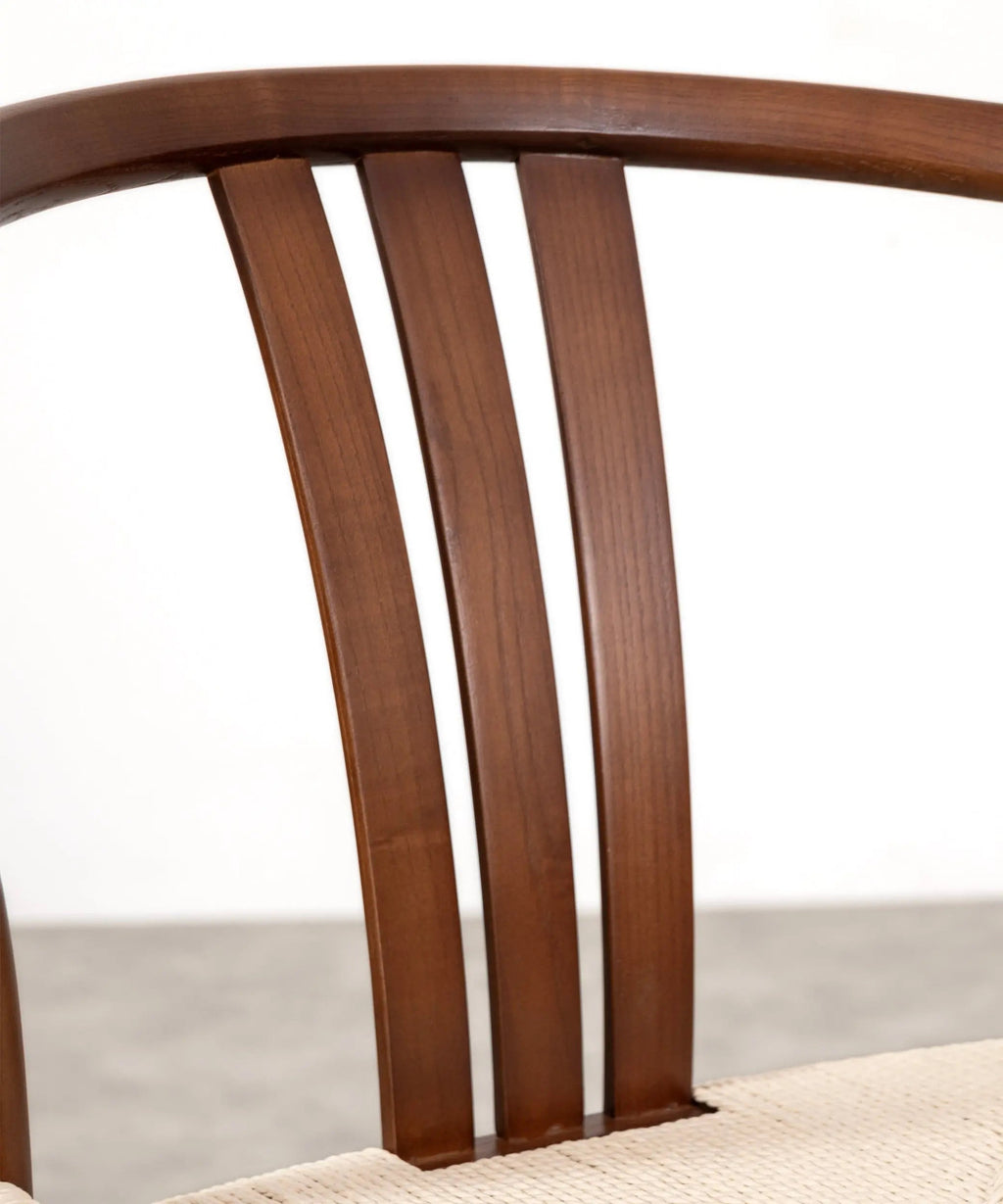 Chaise de salle à manger en bois et corde tressée Leena