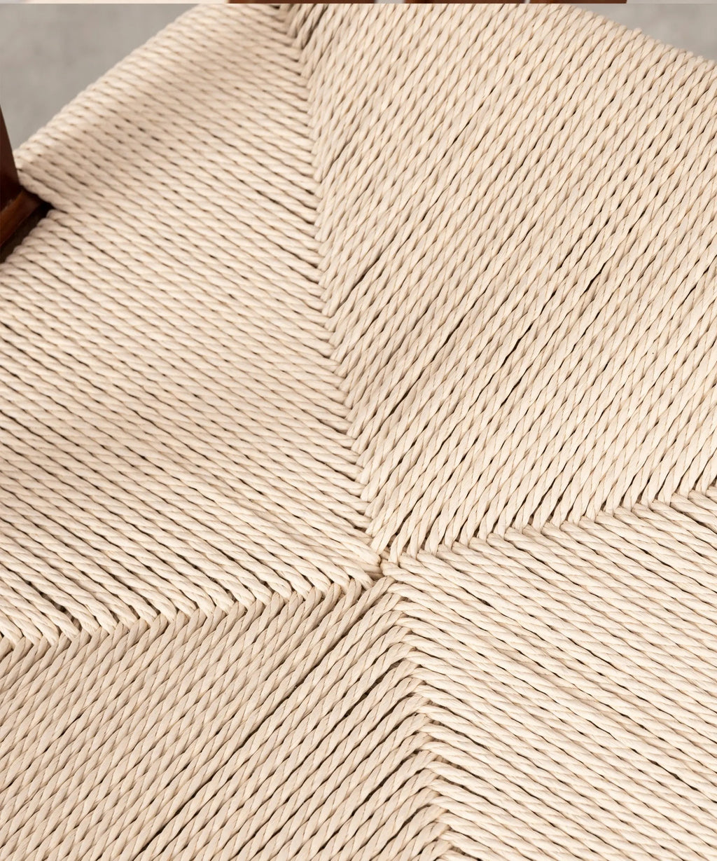 Chaise de salle à manger en bois et corde tressée Leena