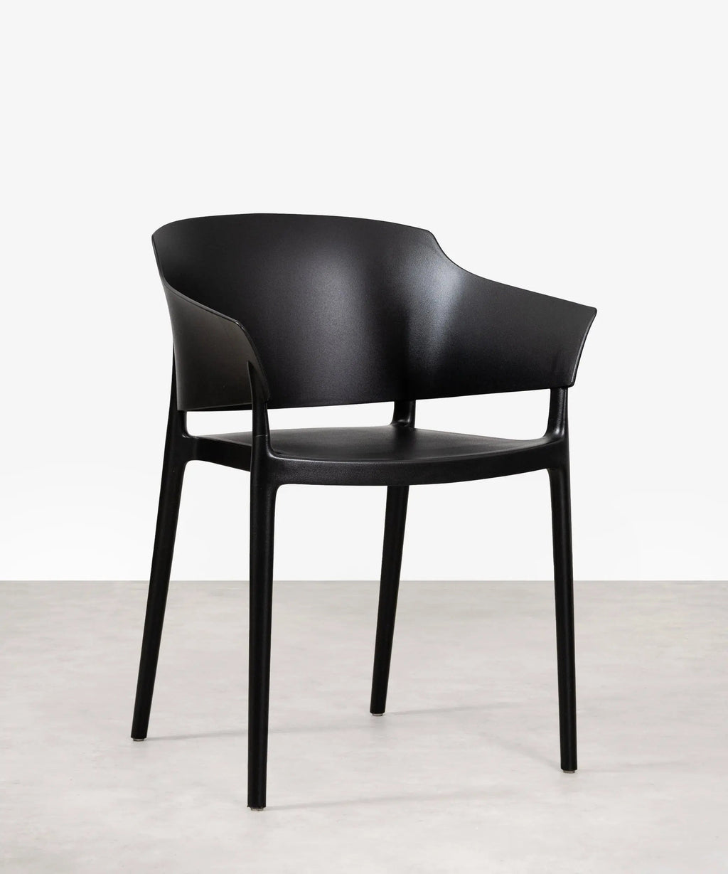 Chaise empilable en polypropylène avec accoudoirs Liam