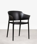 Chaise empilable en polypropylène avec accoudoirs Liam