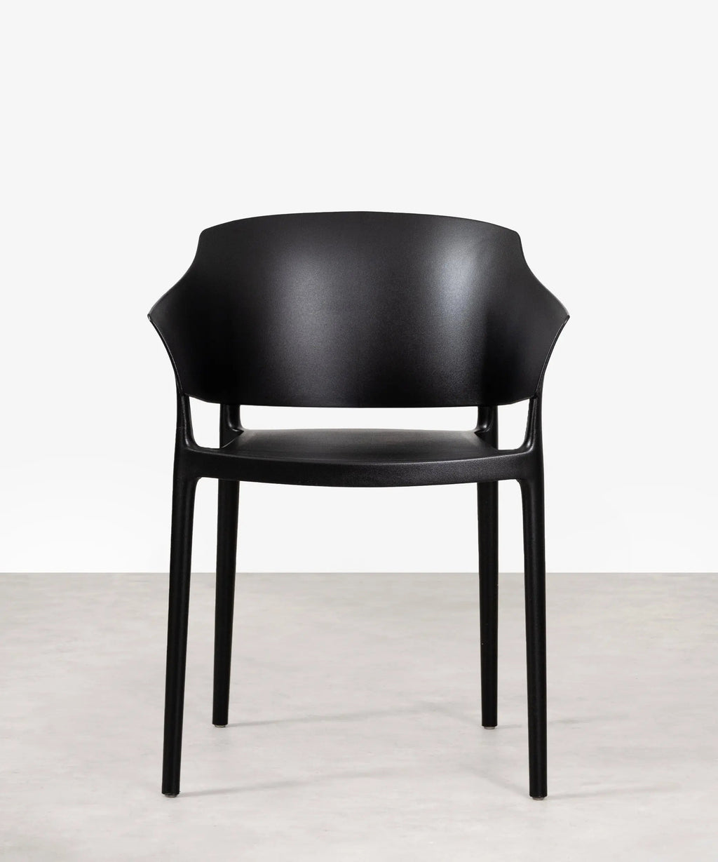 Chaise empilable en polypropylène avec accoudoirs Liam