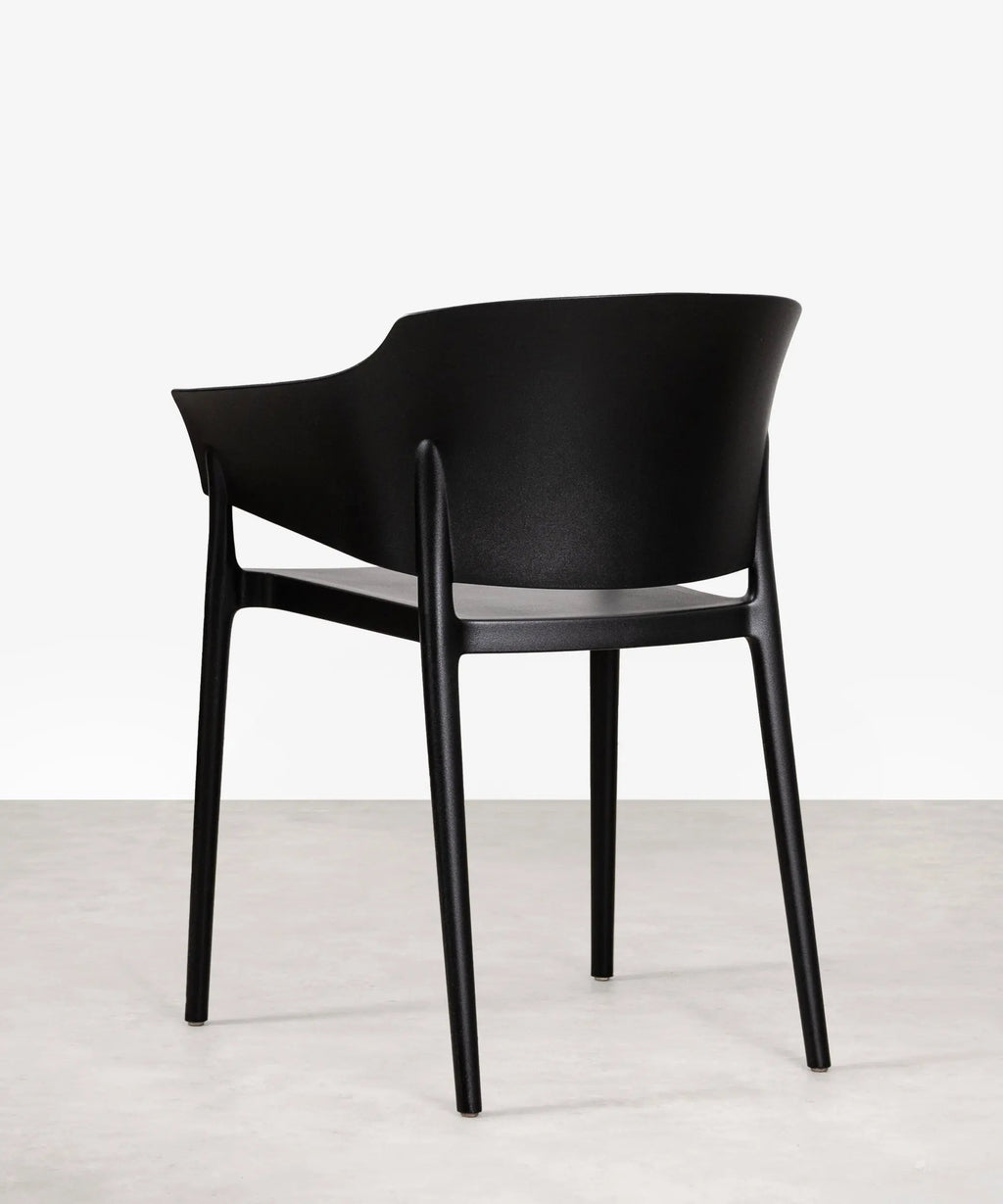 Chaise empilable en polypropylène avec accoudoirs Liam