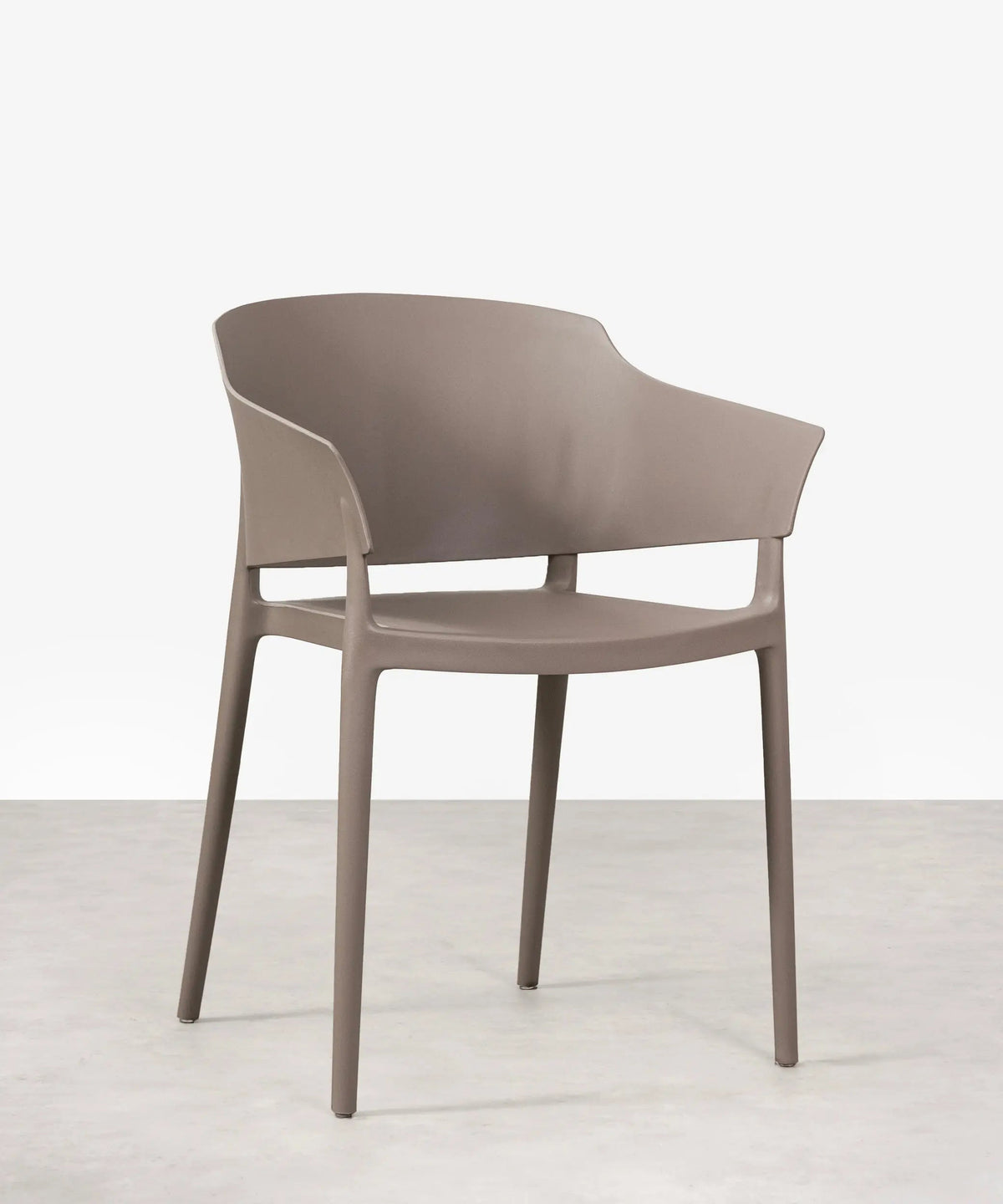 Chaise empilable en polypropylène avec accoudoirs Liam