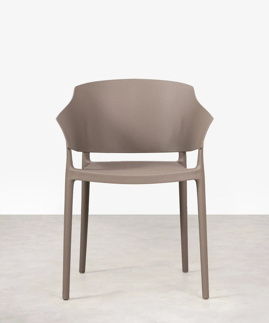 Chaise empilable en polypropylène avec accoudoirs Liam