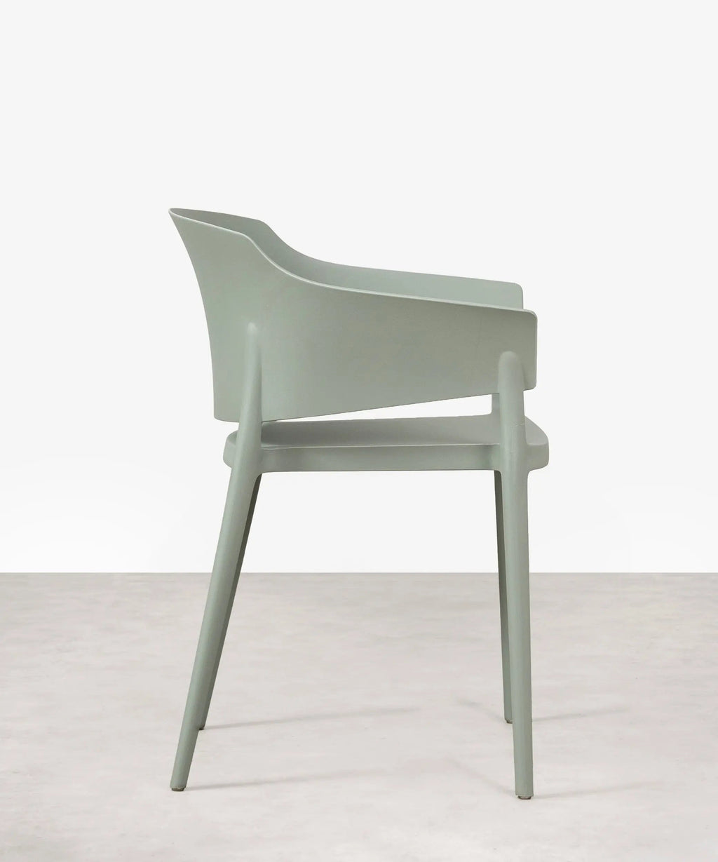 Chaise empilable en polypropylène avec accoudoirs Liam