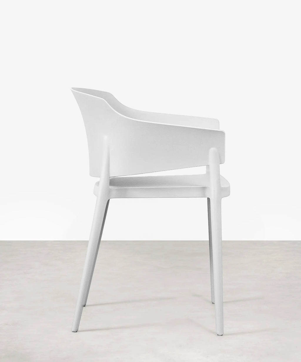 Chaise empilable en polypropylène avec accoudoirs Liam
