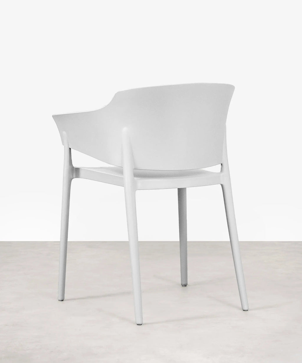 Chaise empilable en polypropylène avec accoudoirs Liam