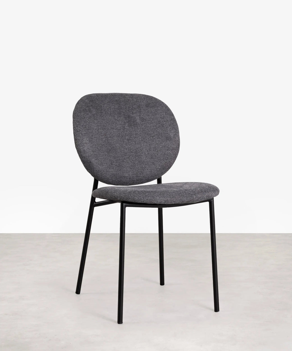 Chaise de salle à manger en tissu et métal Maruchi