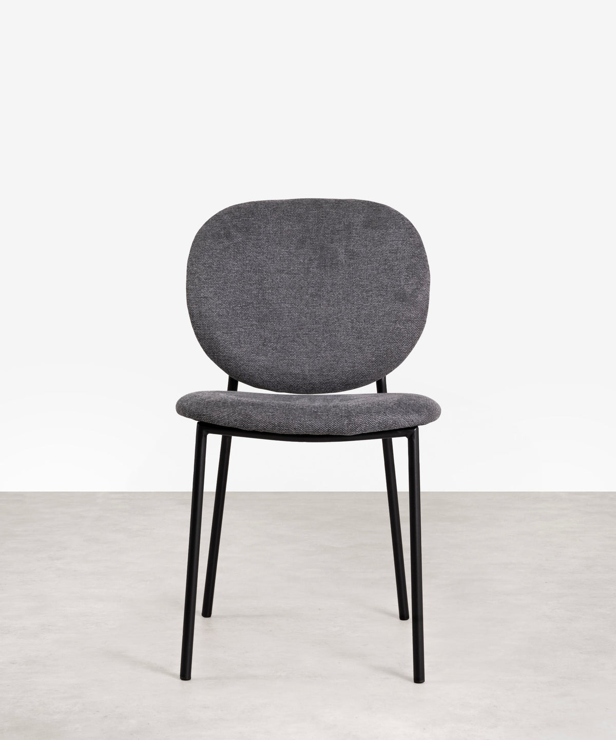 Chaise de salle à manger en tissu et métal Maruchi