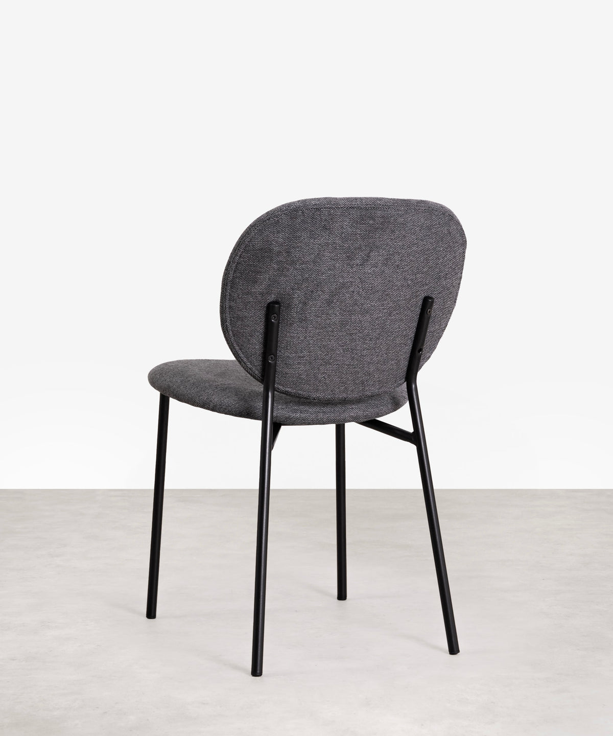 Chaise de salle à manger en tissu et métal Maruchi