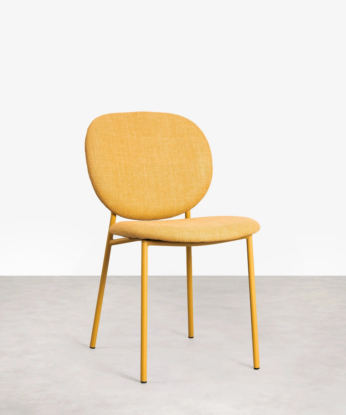 Chaise de salle à manger en tissu et métal Maruchi