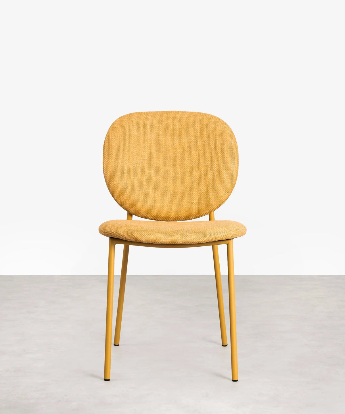 Chaise de salle à manger en tissu et métal Maruchi