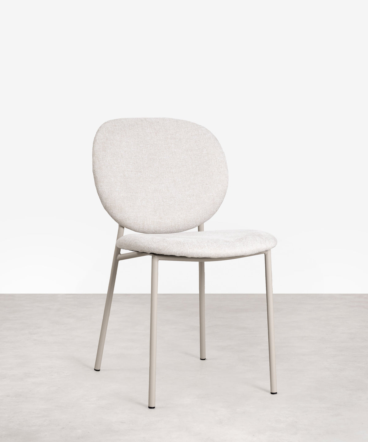 Chaise de salle à manger en tissu et métal Maruchi