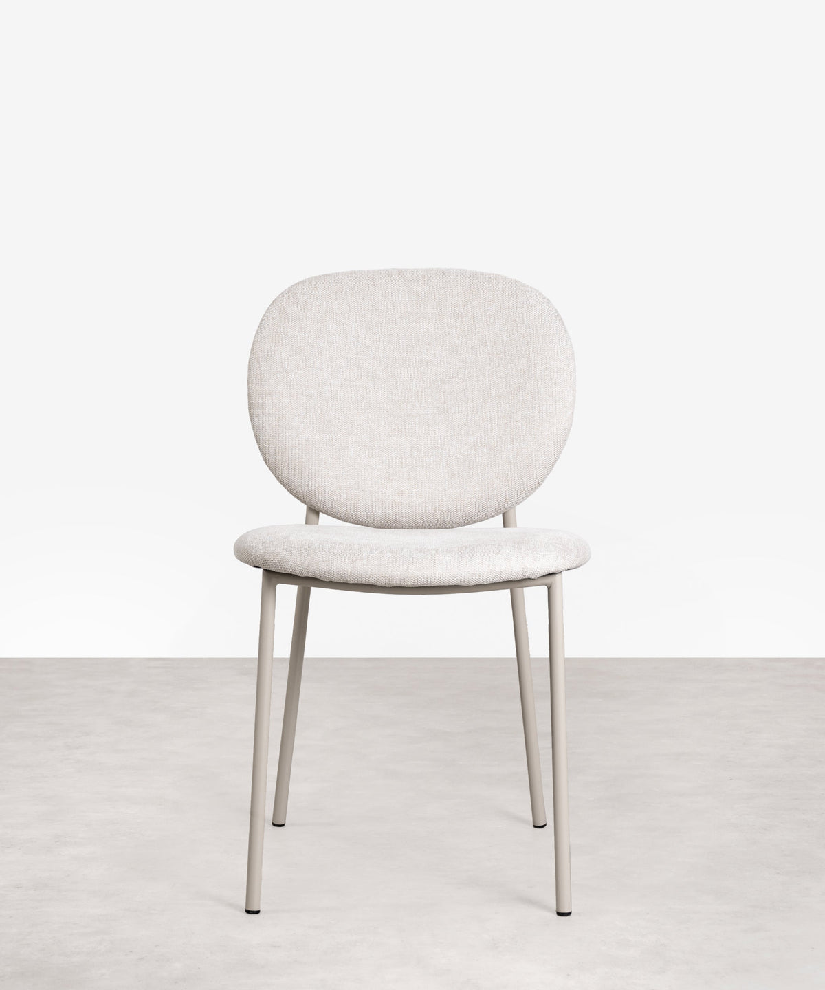 Chaise de salle à manger en tissu et métal Maruchi