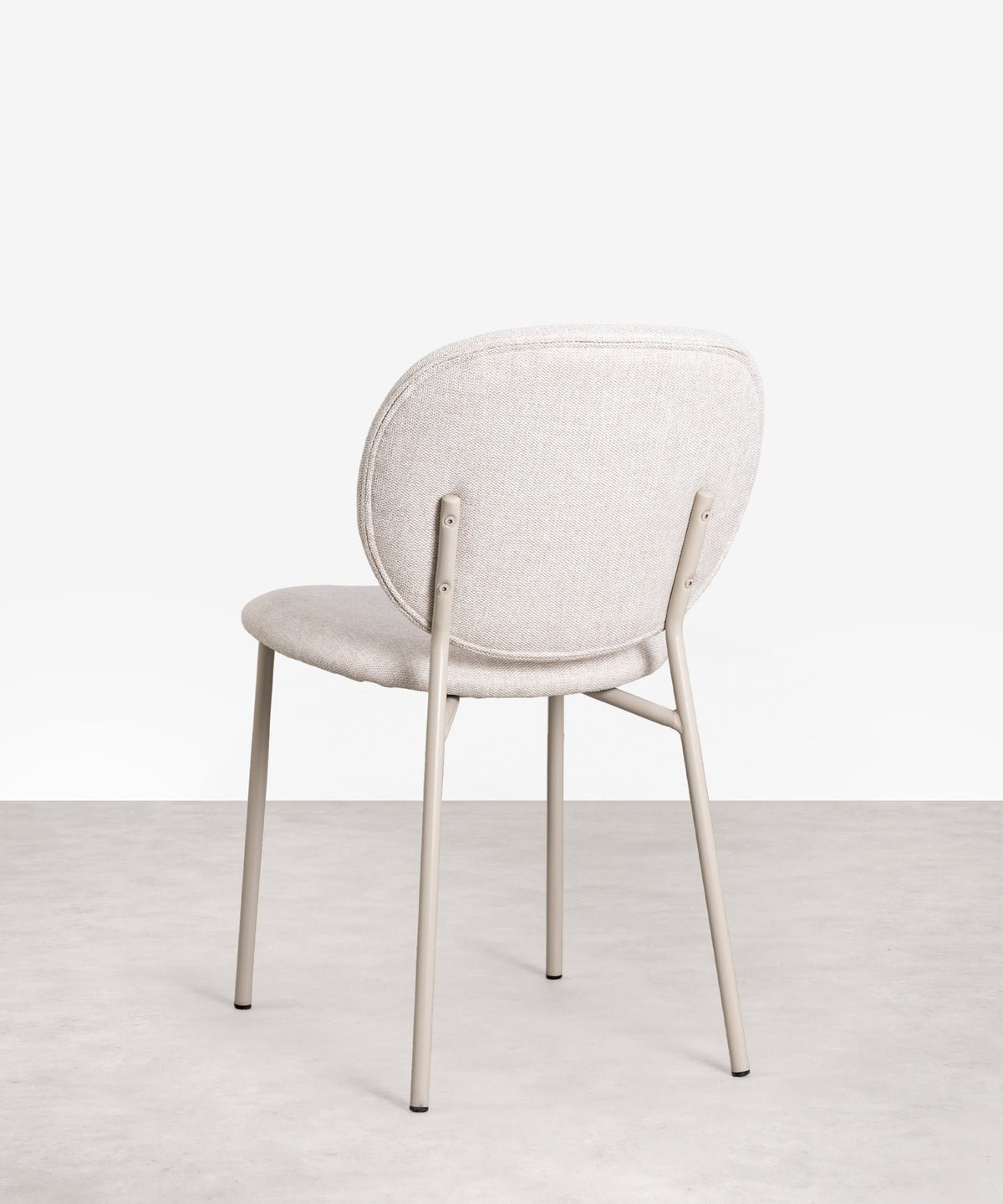 Chaise de salle à manger en tissu et métal Maruchi