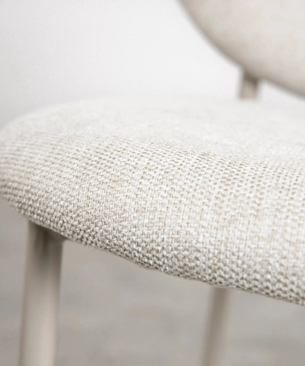 Chaise de salle à manger en tissu et métal Maruchi