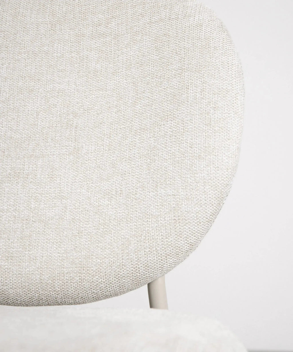 Chaise de salle à manger en tissu et métal Maruchi