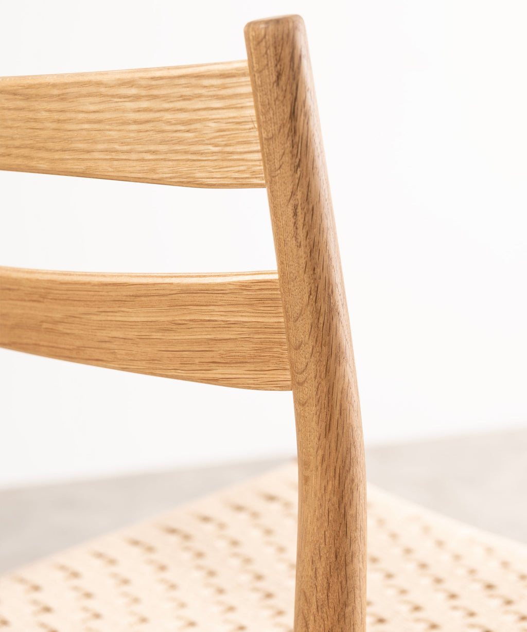 Chaise de salle à manger en bois et corde tressée Nona