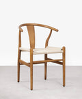 Chaise de salle à manger en bois et corde tressée Nordeco