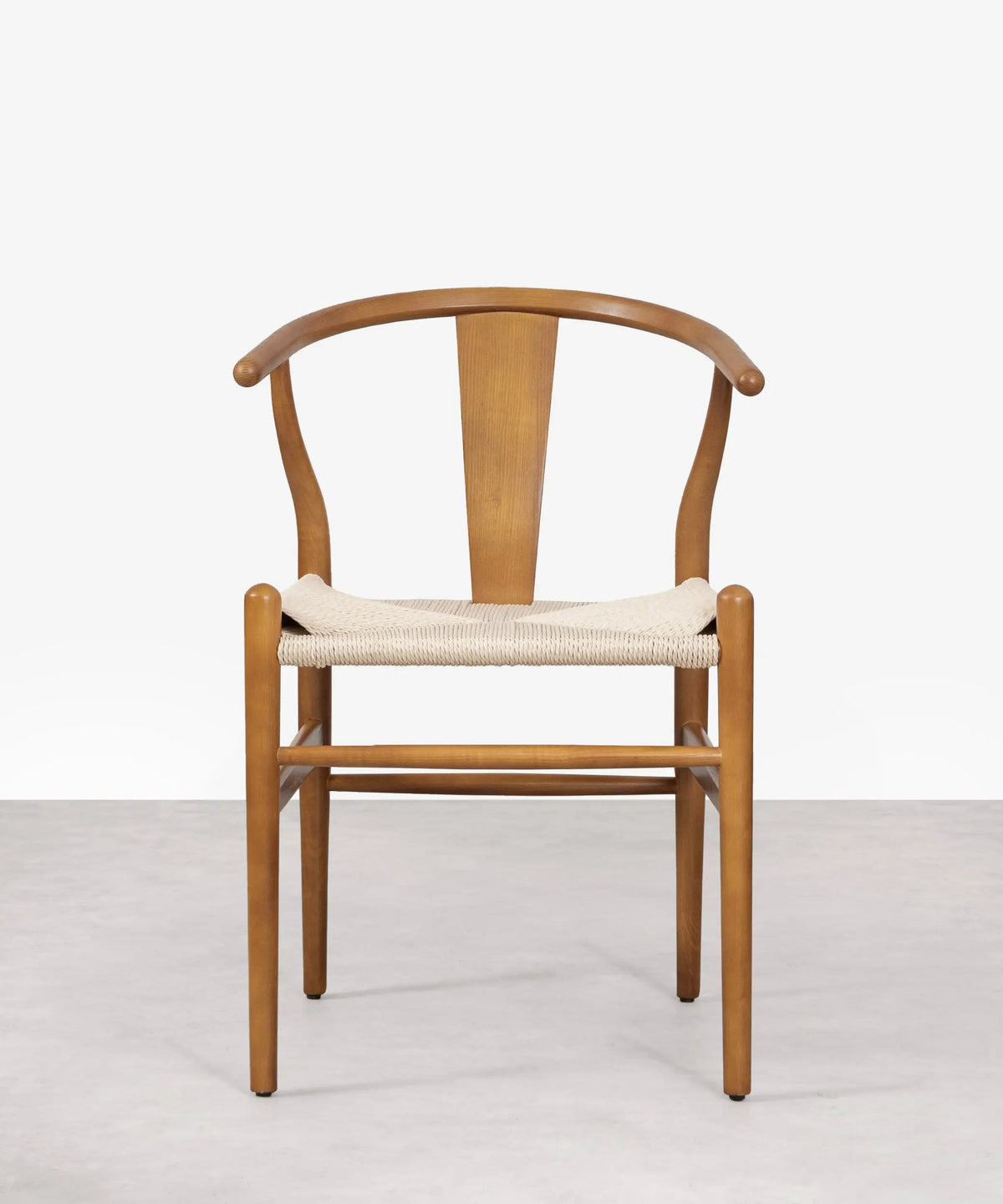 Chaise de salle à manger en bois et corde tressée Nordeco