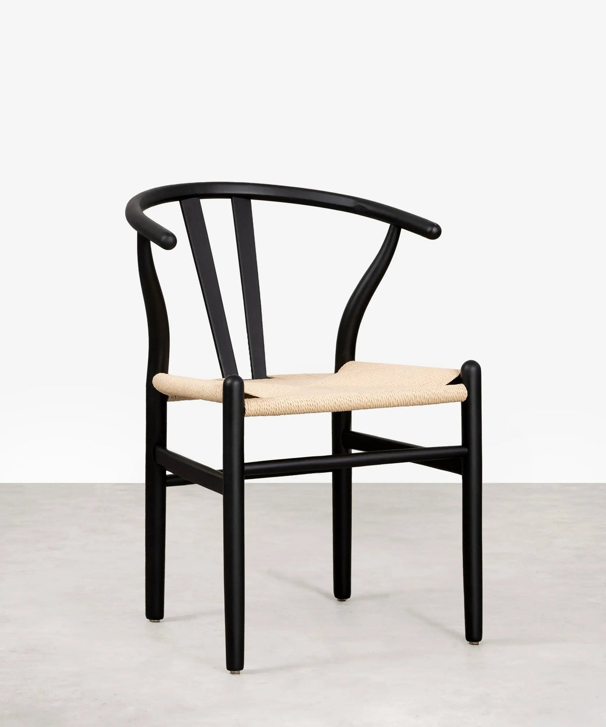 Chaise de salle à manger en bois et corde tressée Retro