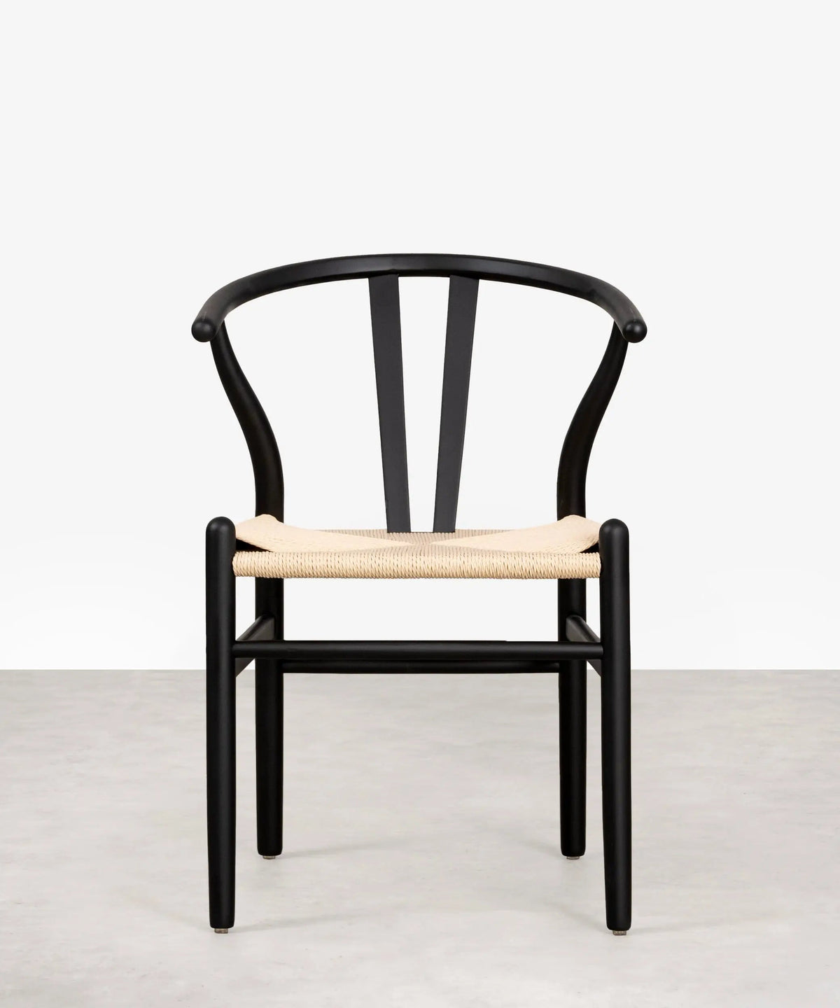 Chaise de salle à manger en bois et corde tressée Retro