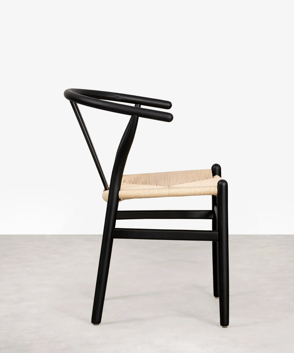 Chaise de salle à manger en bois et corde tressée Retro
