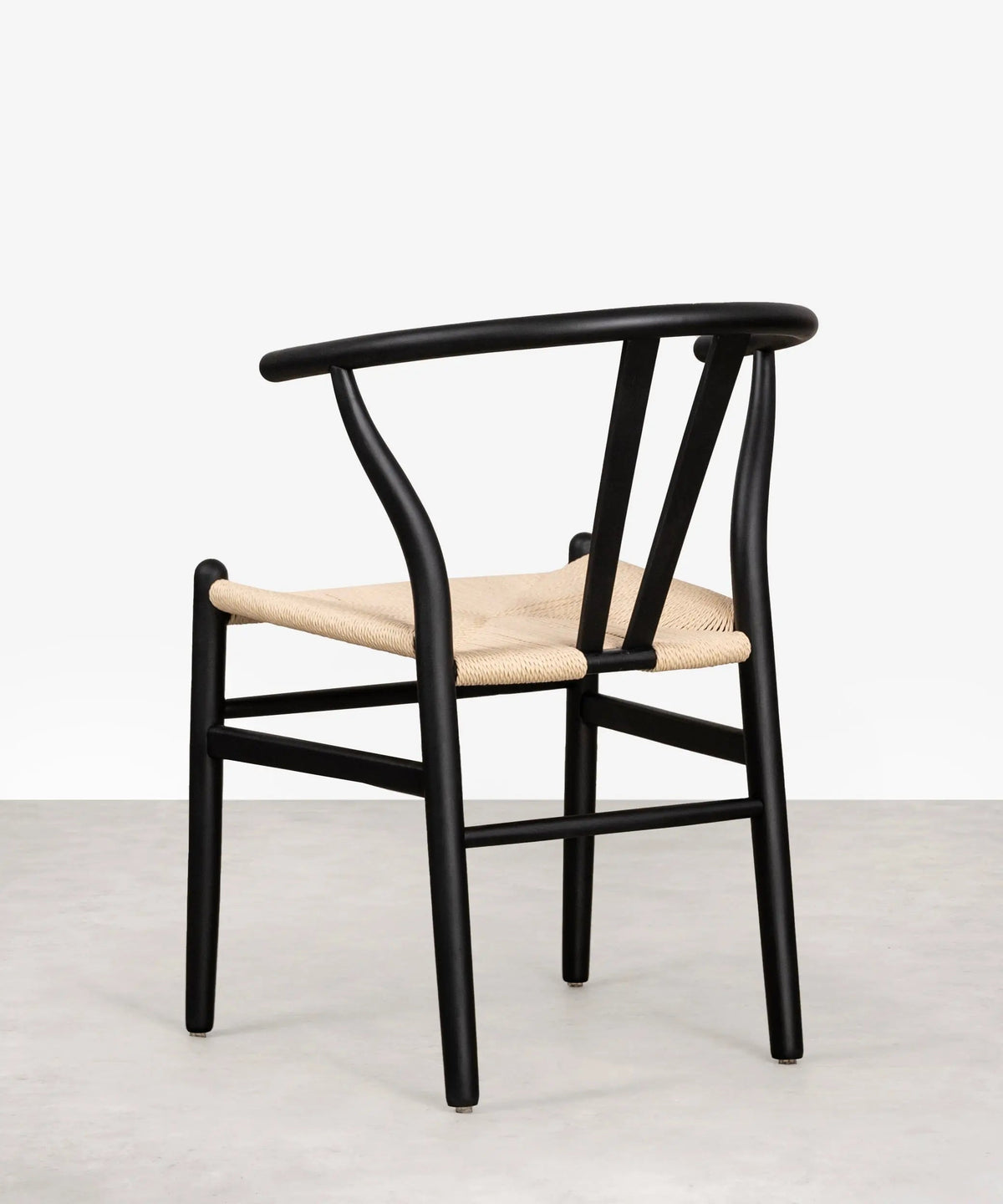 Chaise de salle à manger en bois et corde tressée Retro