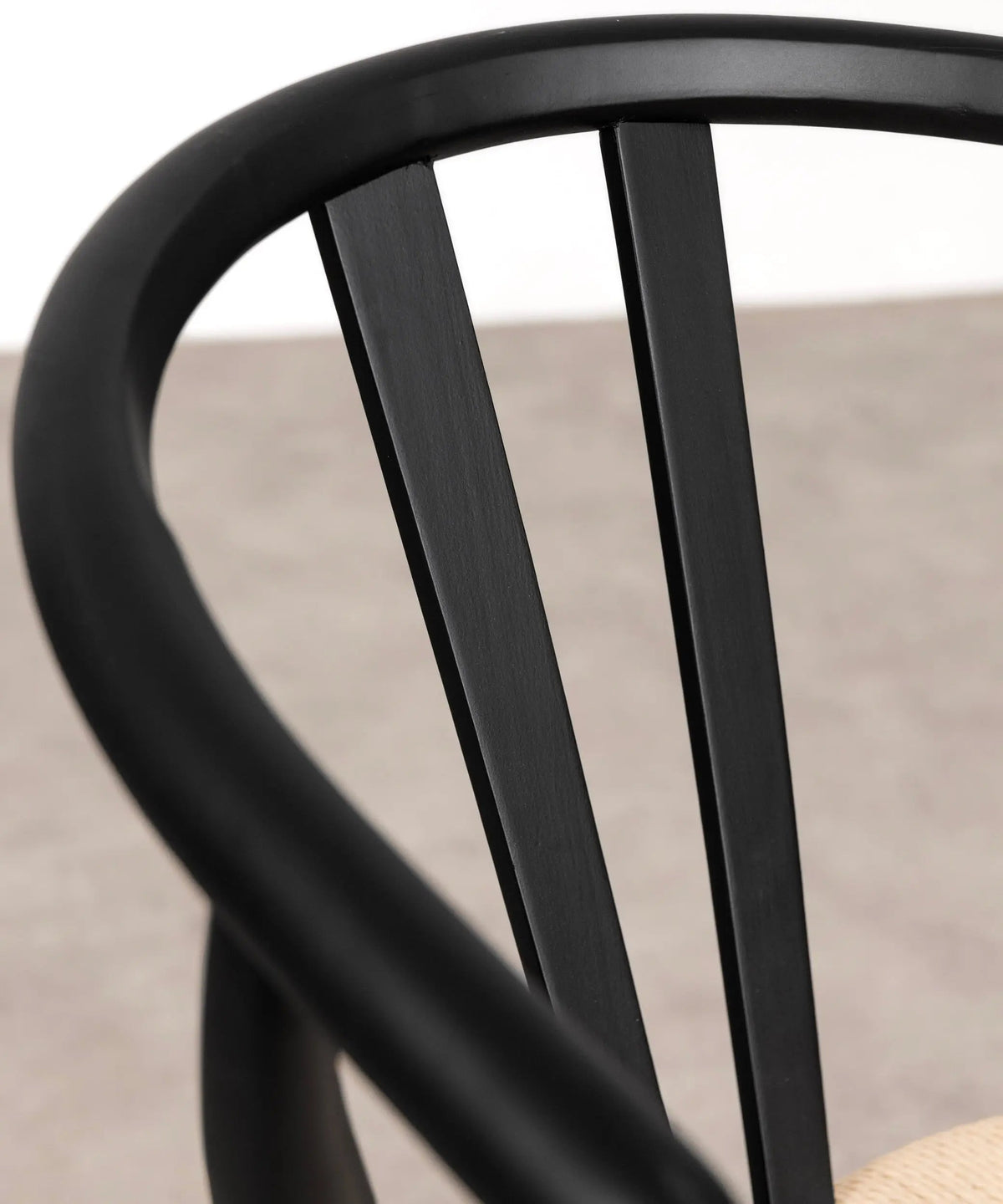 Chaise de salle à manger en bois et corde tressée Retro