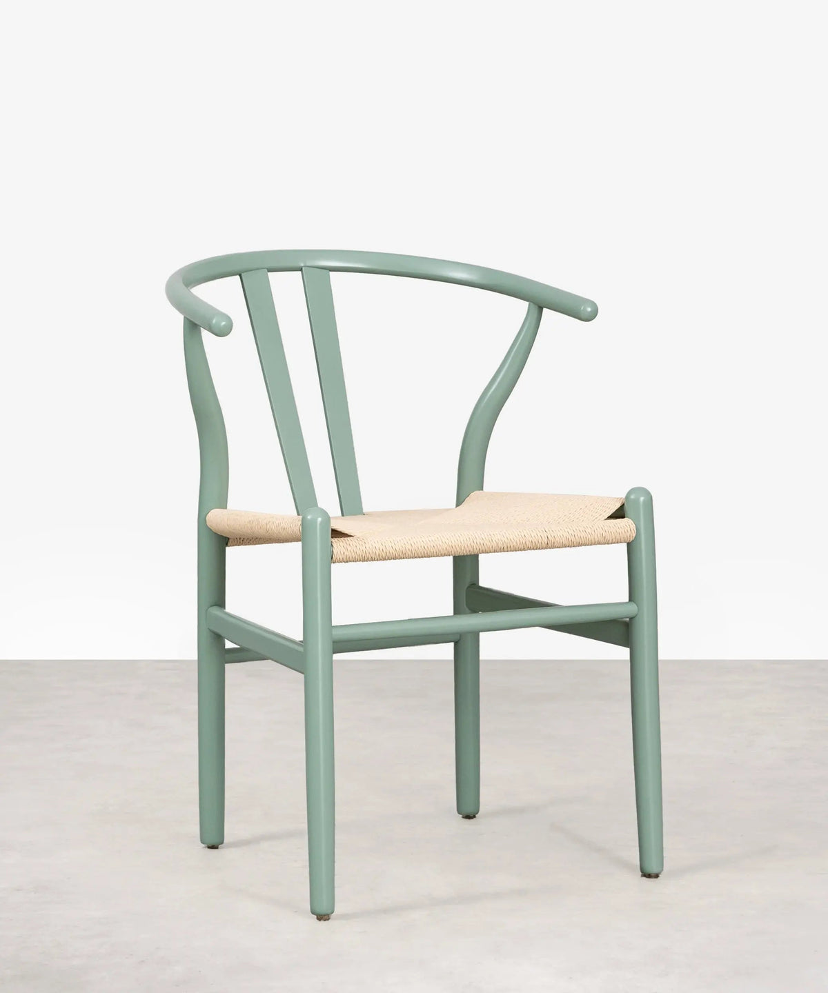 Chaise de salle à manger en bois et corde tressée Retro