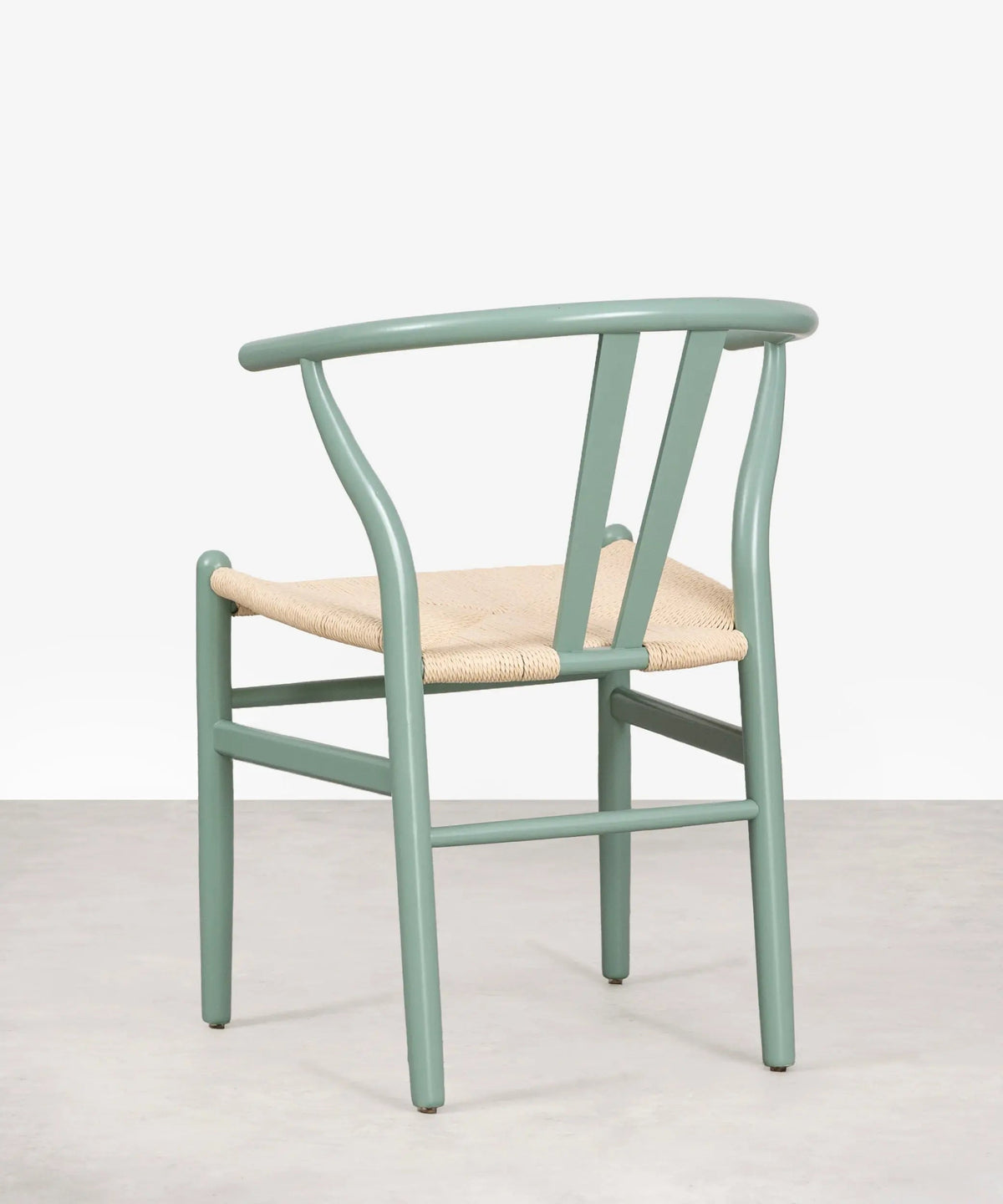 Chaise de salle à manger en bois et corde tressée Retro
