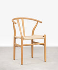 Chaise de salle à manger en bois et corde tressée Retro