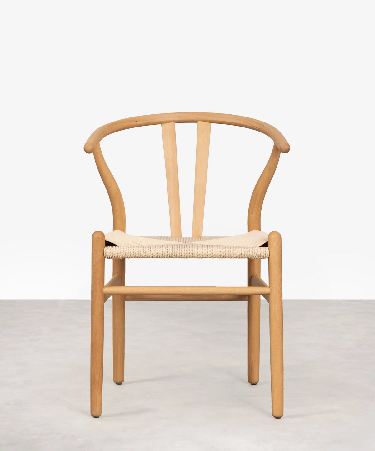 Chaise de salle à manger en bois et corde tressée Retro