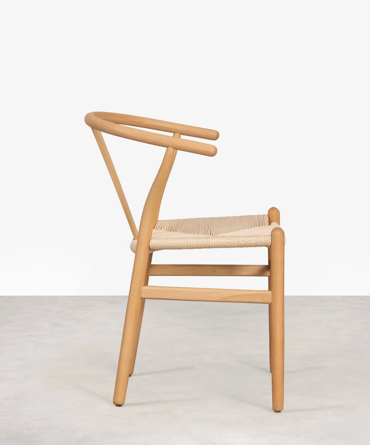Chaise de salle à manger en bois et corde tressée Retro