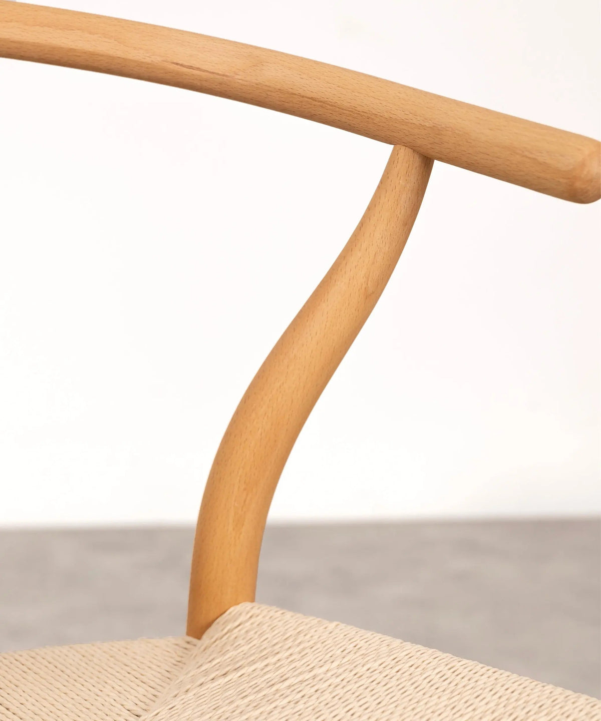 Chaise de salle à manger en bois et corde tressée Retro